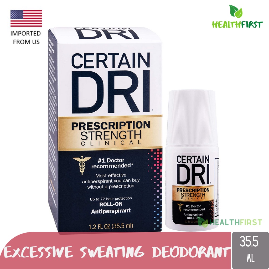 Certain Dri AntiPerspirant Prescription Strength RollOn 35.5ml, For