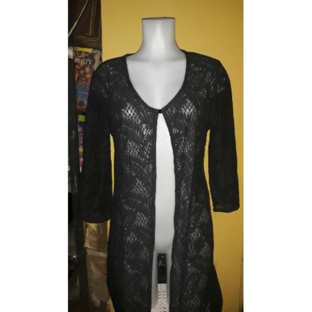 See through outlet cardigan