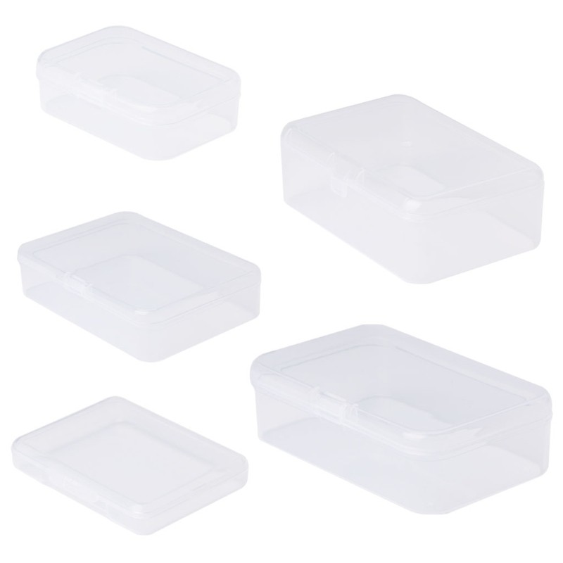 Rectangular Plastic Clear Transparent Storage Box Collection Container ...
