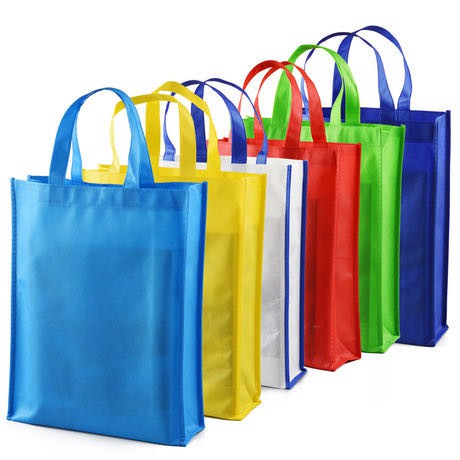 1 Pcs Handle Eco Bag Non-woven Tote Bag Shopping Storage Packaging ...