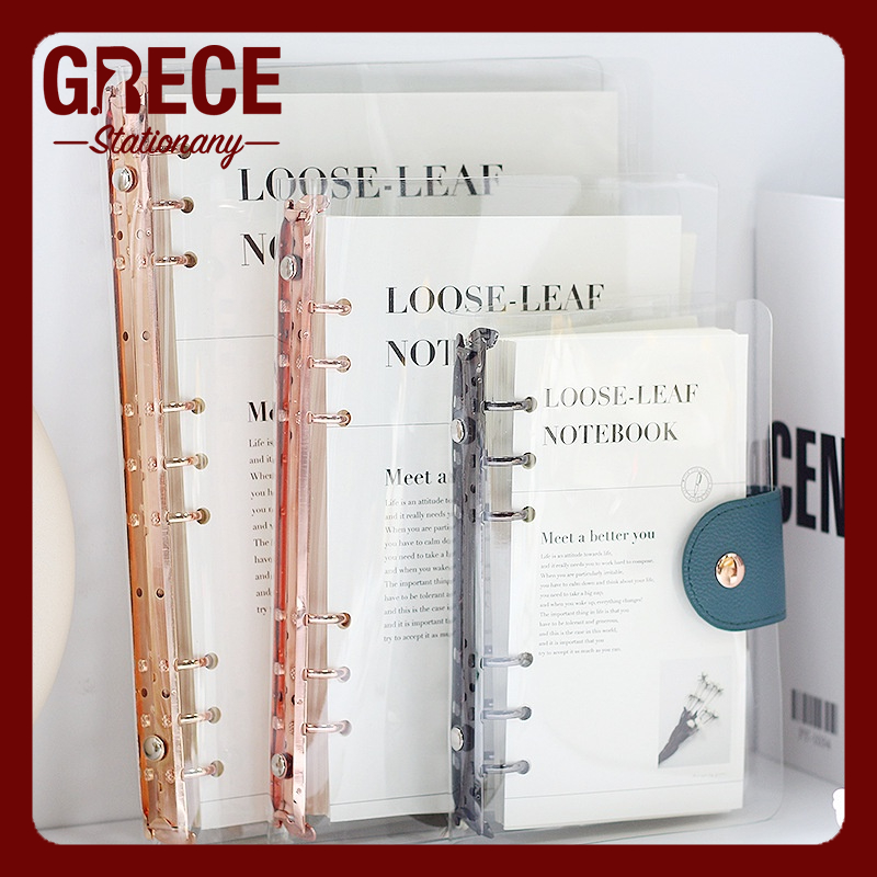 Soft Clear binder Looseleaf notebook with refill 90 leaves and leather