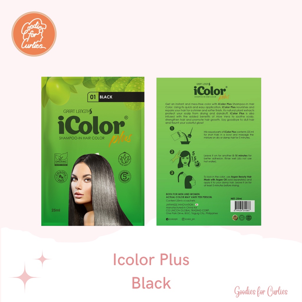 Icolor Hair Dye Black 25mL Shopee Philippines