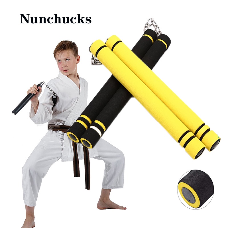 Nunchucks Safe Foam Rubber Training Sticks Martial Nunchaku for Kids