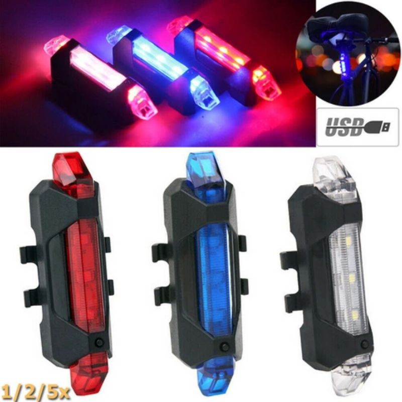 Rechargeable bike tail store light