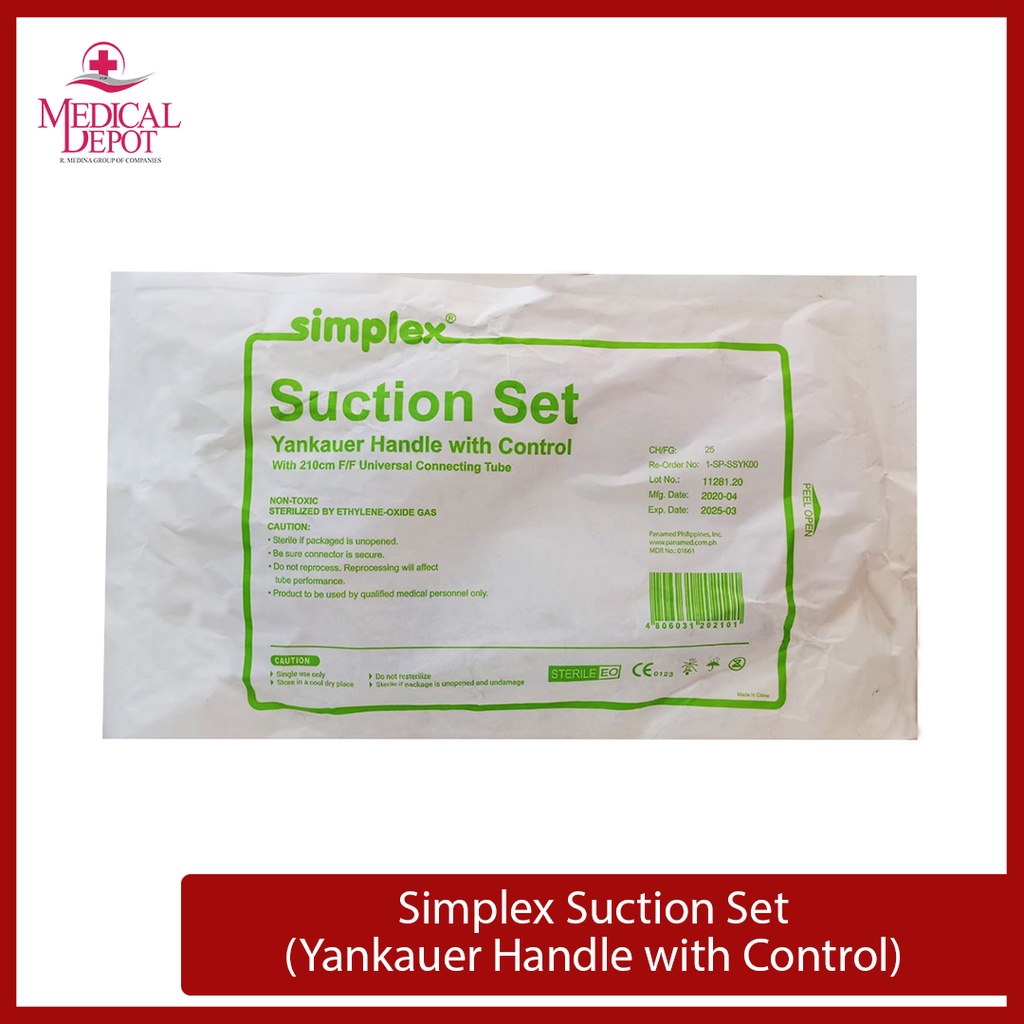 SIMPLEX SUCTION SET (YANKAUER HANDLE W/ CONTROL) | Shopee Philippines