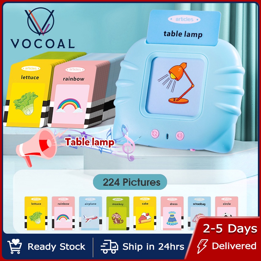Vocoal Card Reader For Kid Early education 112Pcs Literacy Picture ...