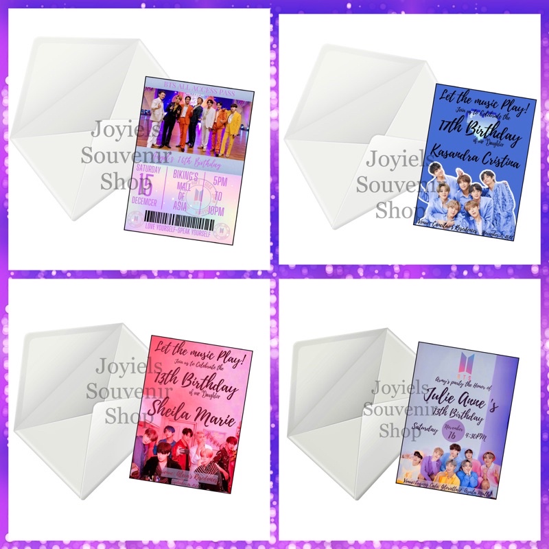 Invitation for Birthday BTS Theme | Shopee Philippines