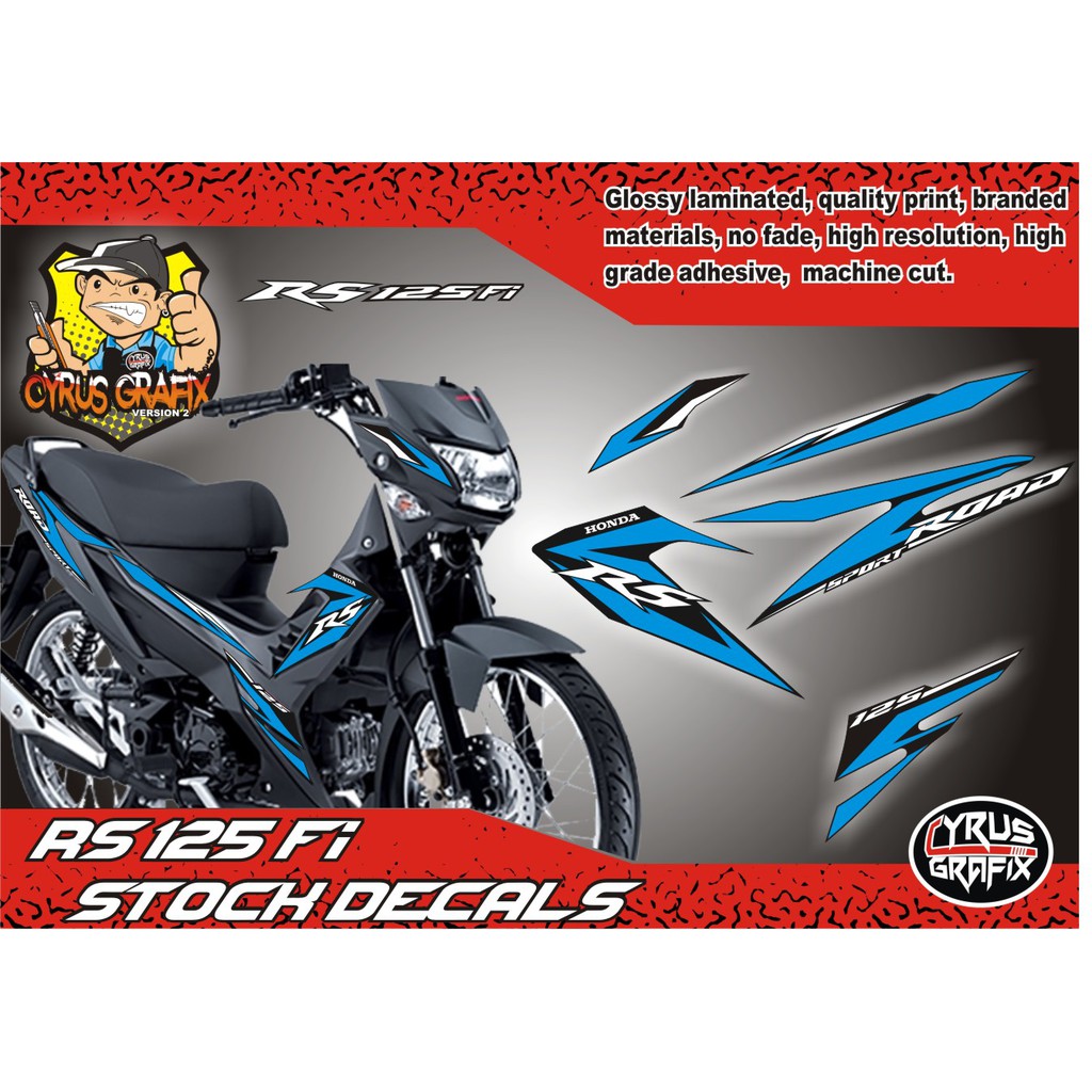 RS 125 FI STOCK DECALS | Shopee Philippines