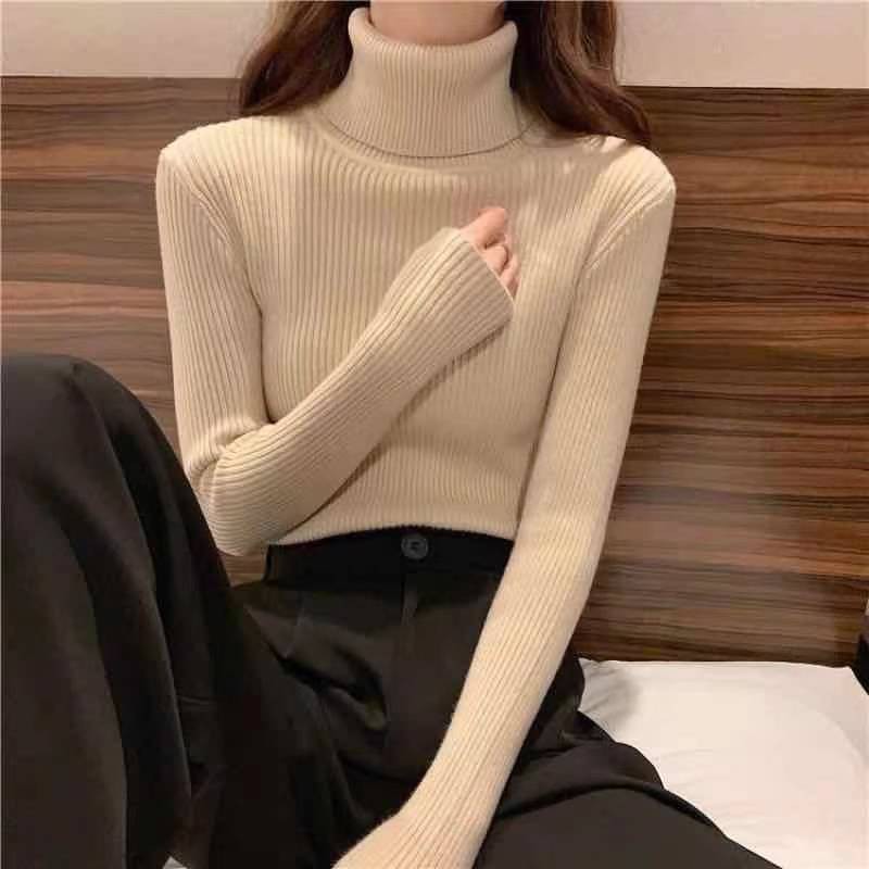 RM 608 LADIES TURTLE NECK KNITTED LONG SLEEVE | Shopee Philippines