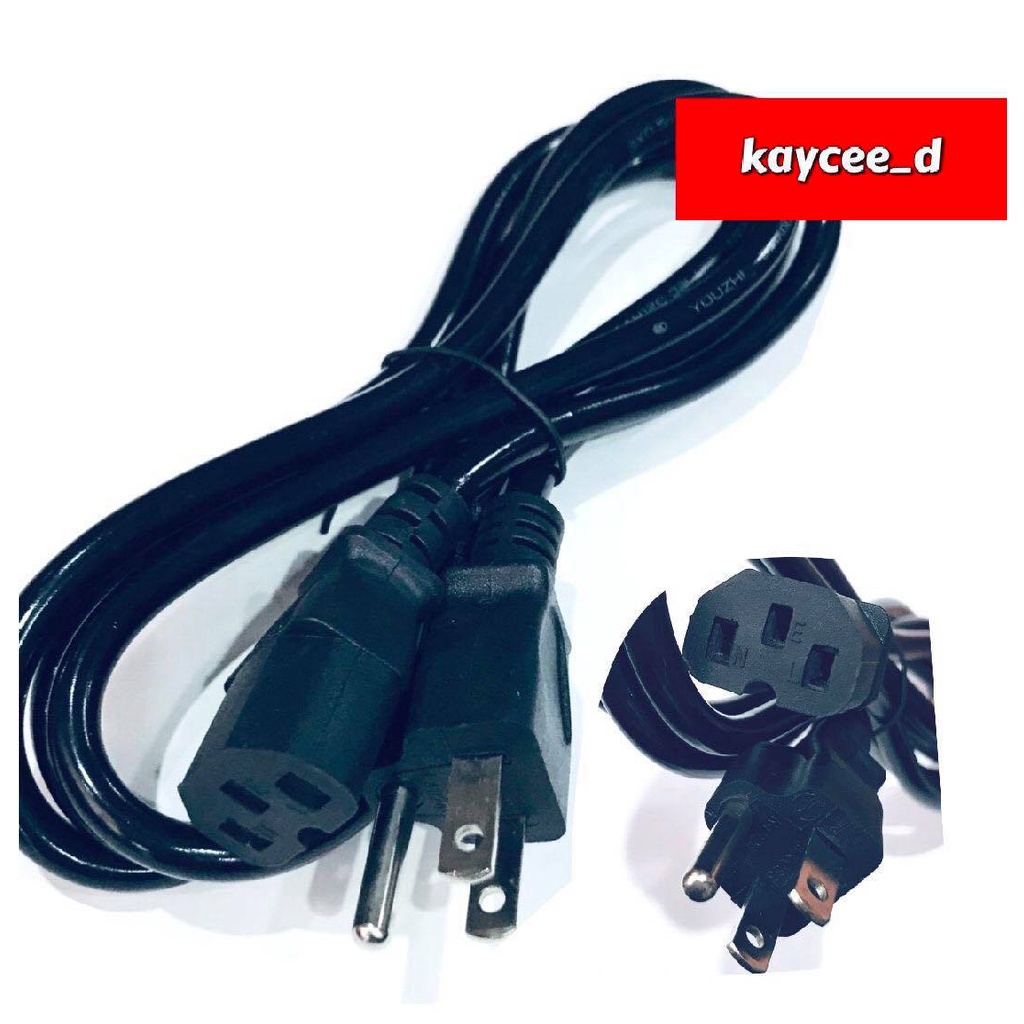 AC Power Cord, 1.5 meter Computer Adapter Cord Cable, 3 Pin Plug, 3 ...