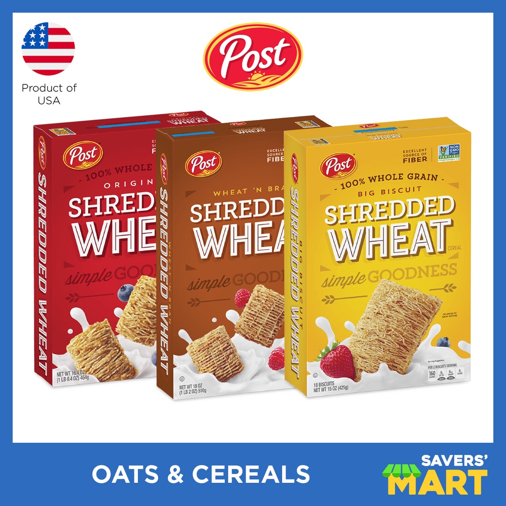 Shredded Wheat Cereals (Big Biscuit, Original, Wheat and Bran) | Shopee ...