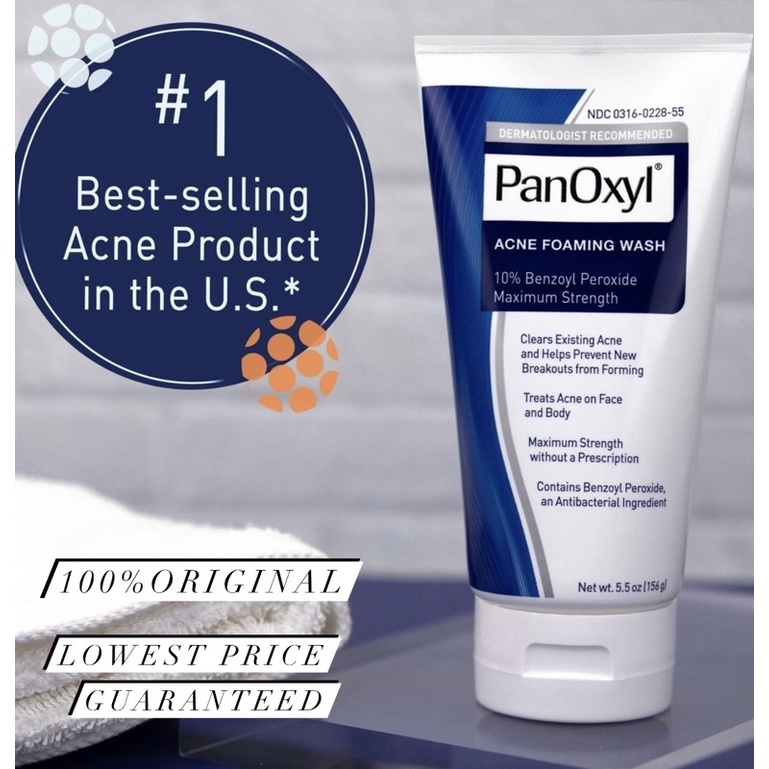 Panoxyl Acne Foaming Wash Benzoyl Peroxide 10 Maximum Strength 55 Oz 156 G Shopee 8564