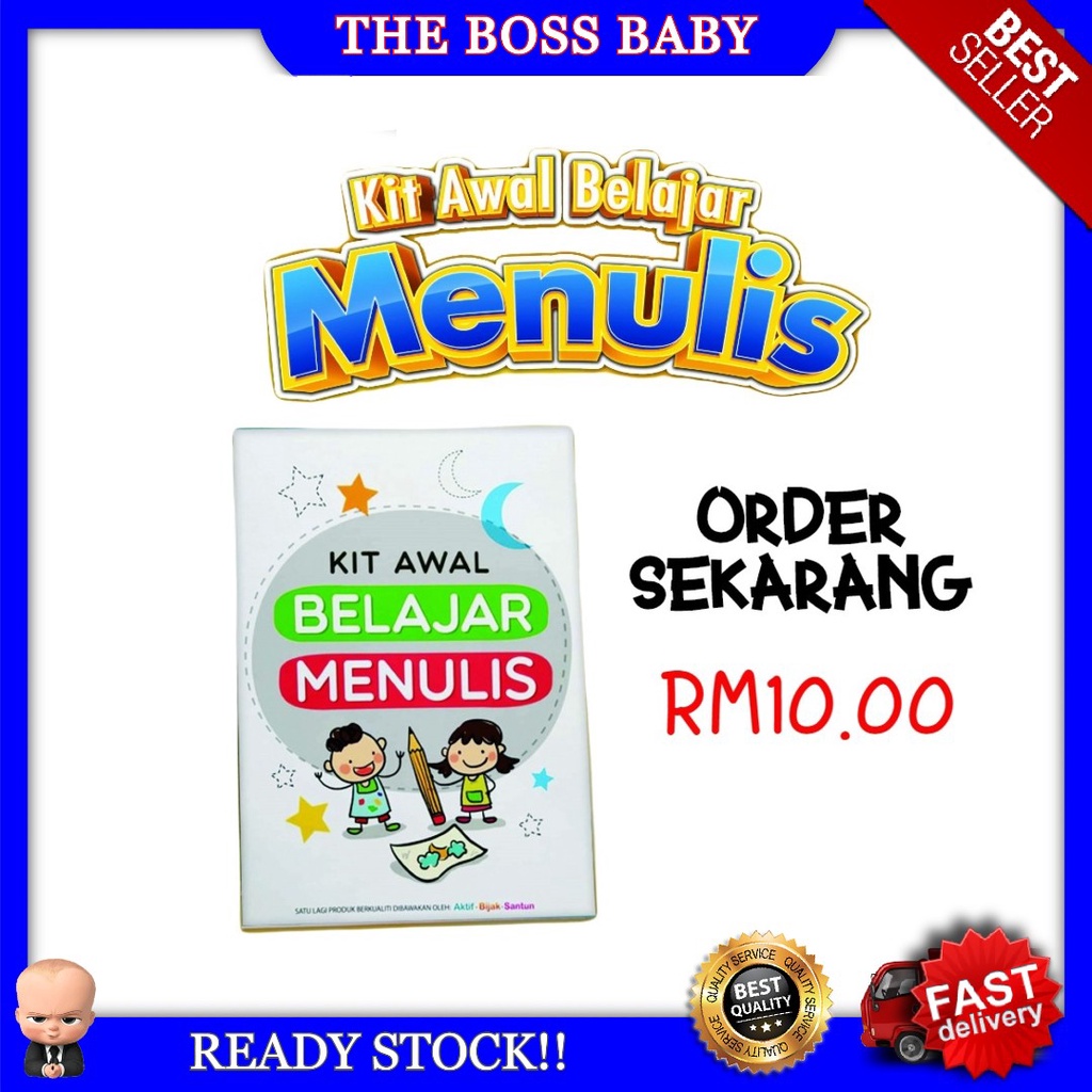 Buku Kit Awal Belajar Menulis Budak Murid Prasekolah Tadika Preschool