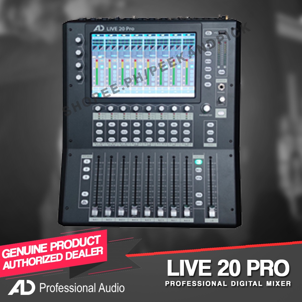 AD Live 20 Pro Digital Audio Mic Mixer Live Events Bar Installation Recording Touchscreen FREE