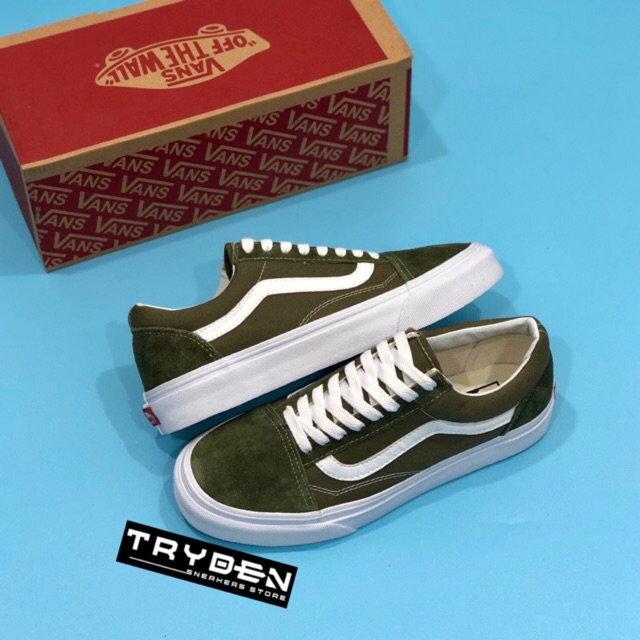 Old skool olive outlet green vans