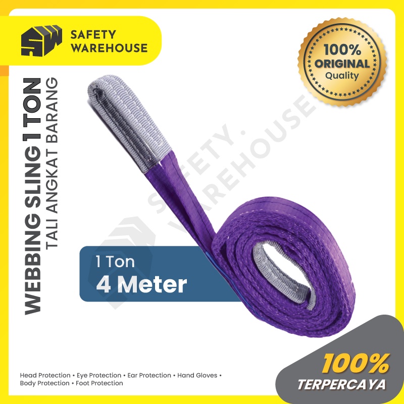 Webbing Sling Belt 1ton x 4meter / Lifting Strap Belt | Shopee Philippines