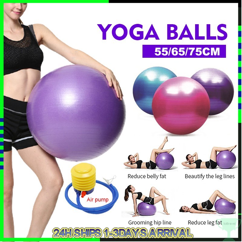 Thickened 75cm Yoga Ball Fitness Sports Balance Fitball Yoga Equipment ...