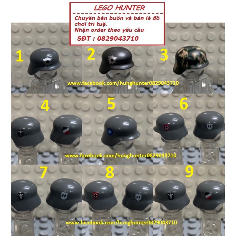 Lego Army Minifigures Accessories Nazi German Helmets Of All Kinds