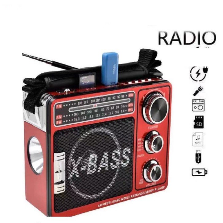 【Philippine cod】 FM/AM/SW Transistor Radio Portable Rechargeable USB
