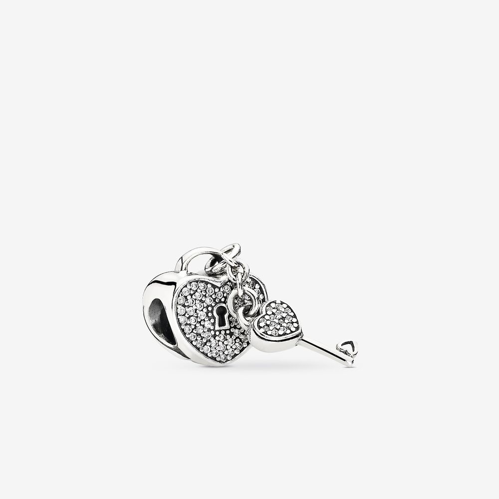 Moments PAN Pave Padlock Heart and Key Charm pendant 791429CZ heart lock 925 silver Shopee Philippines