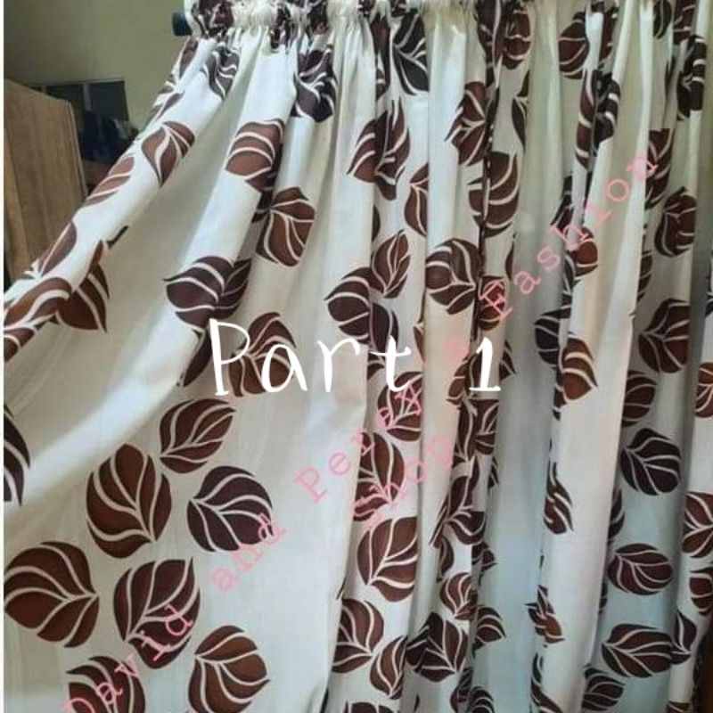 TROPICAL LEAVES DESIGNS NO RING CURTAIN / GEENA FABRIC (Part 1 ...
