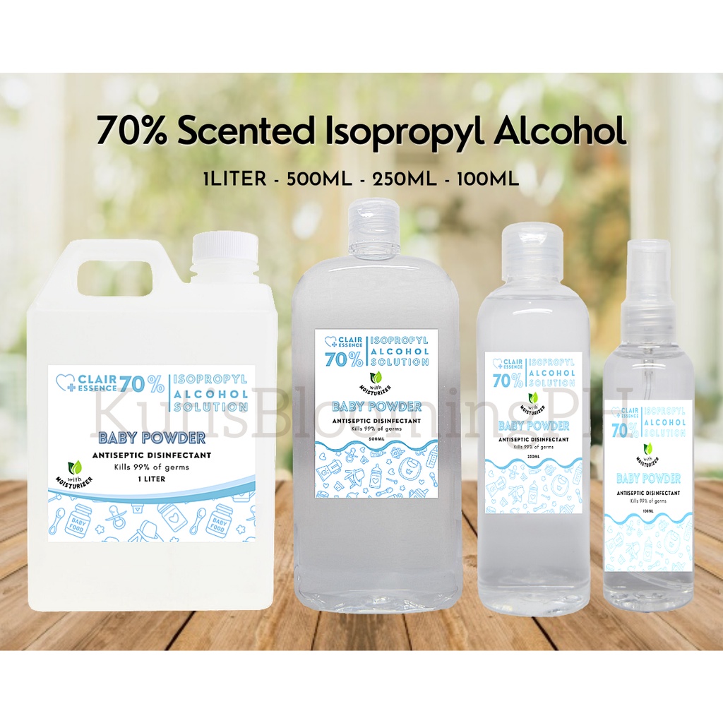 BABY POWDER Scented Isopropyl Alcohol 70 Solution w/ Moisturizer