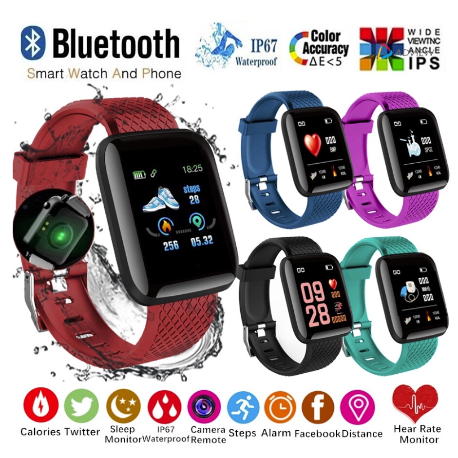 116Plus Smart Watch D13 Smart Bracelet Men Women Heart Rate Watch Heart Rate Monitor Smartwatch 116 plus Smart Wristband Shopee Philippines