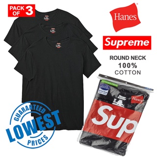 100% Authentic Supreme x Hanes Tagless T-Shirt Briefs All Size (3 Tees / 1  PACK)