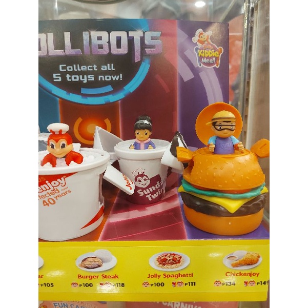 set of 5 complete Jollibee Jollibolts sealed hard to find