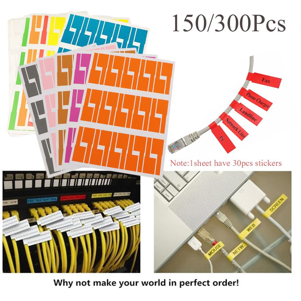 DAPHNE 150/300pcs Cable Labels Self-adhesive Marker Tool Waterproof ...