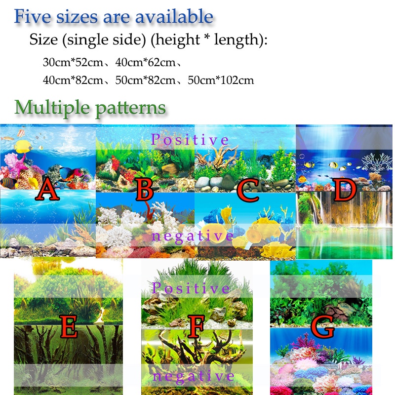 Aquarium Wallpaper Background 3D Poster Aquarium Sticker Decoration