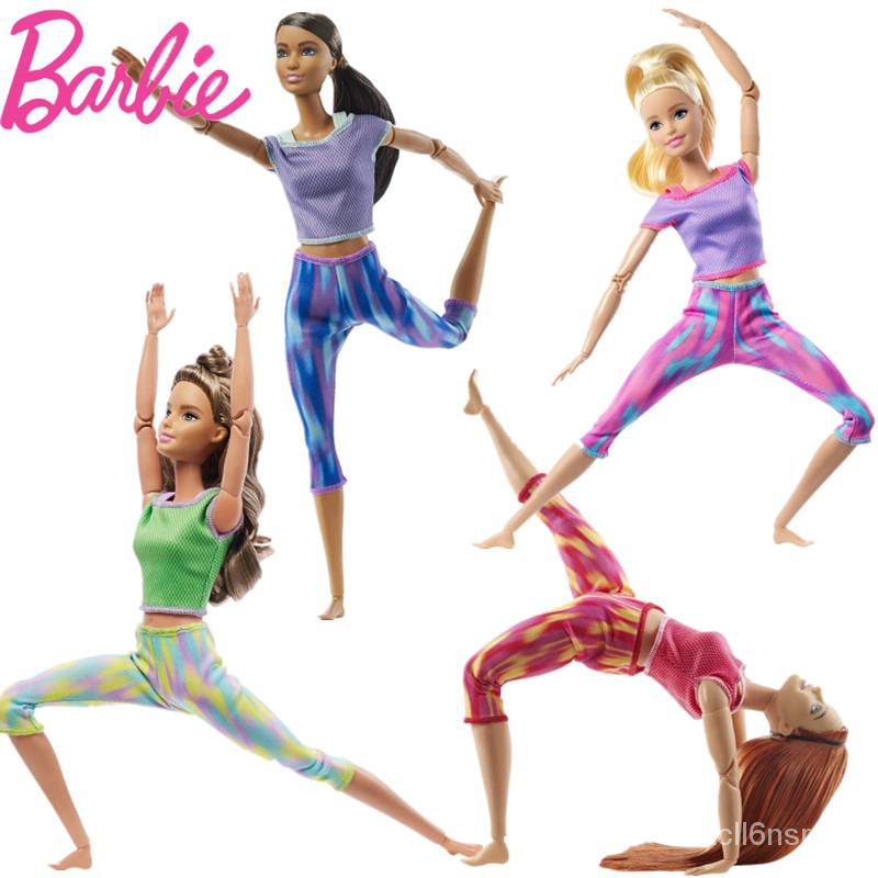 2021 NEW Barbie Made to Move Doll Gymnastics Yoga Dolls with 22