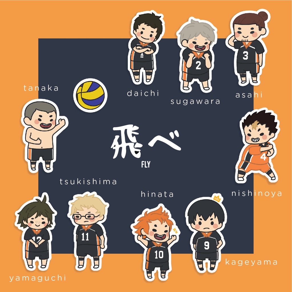 Haikyu Karasuno Sticker Pack Shopee Philippines