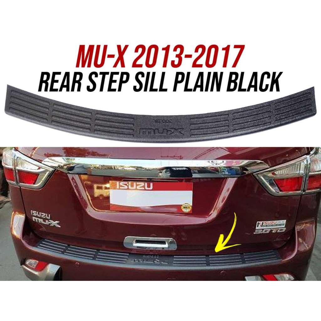Isuzu Mux 2012-2017 Rear Step sill Plain Black / Rear stepsill / Bumper ...