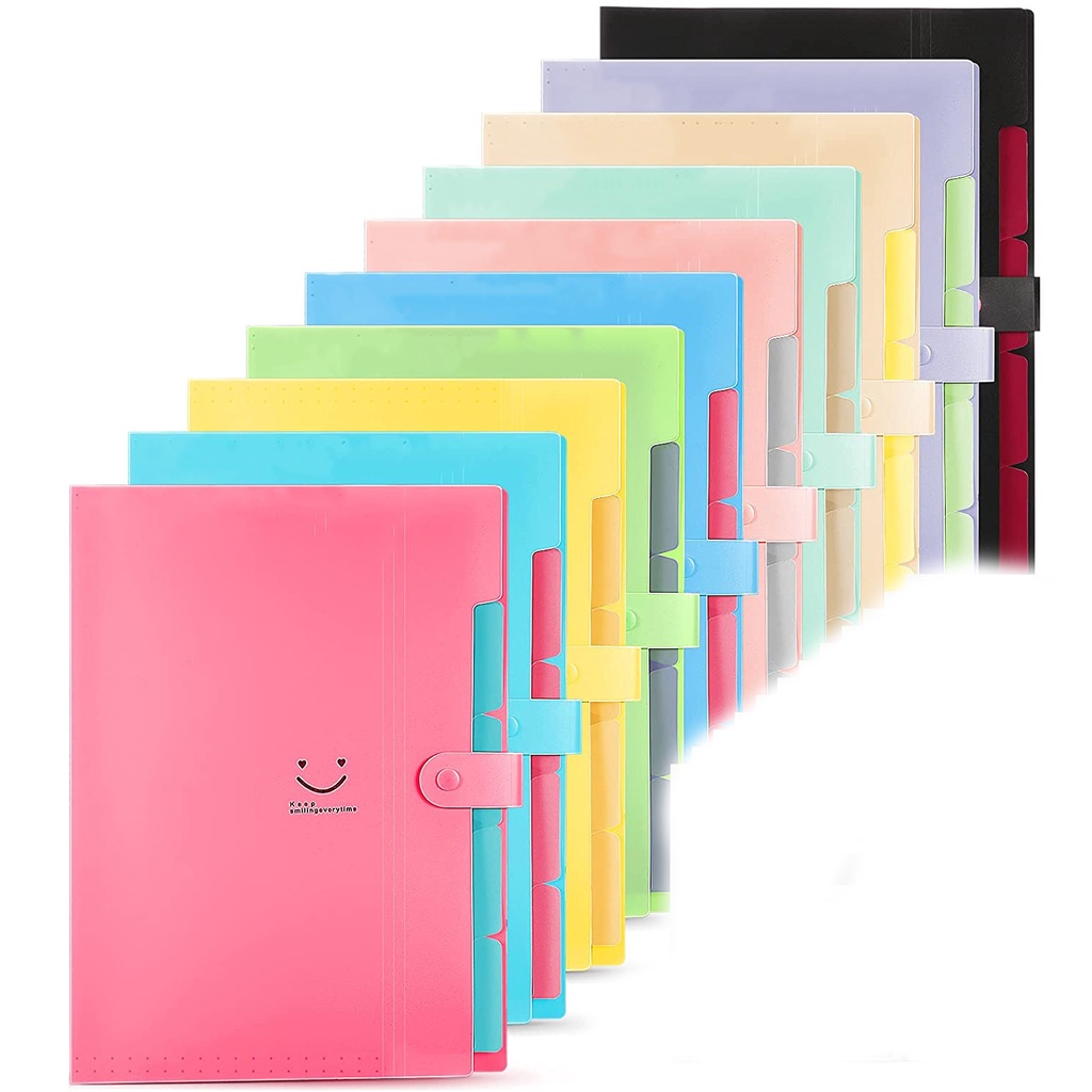 Letter A4 Paper 5 Pockets Expanding File Folder Pockets Accordion ...