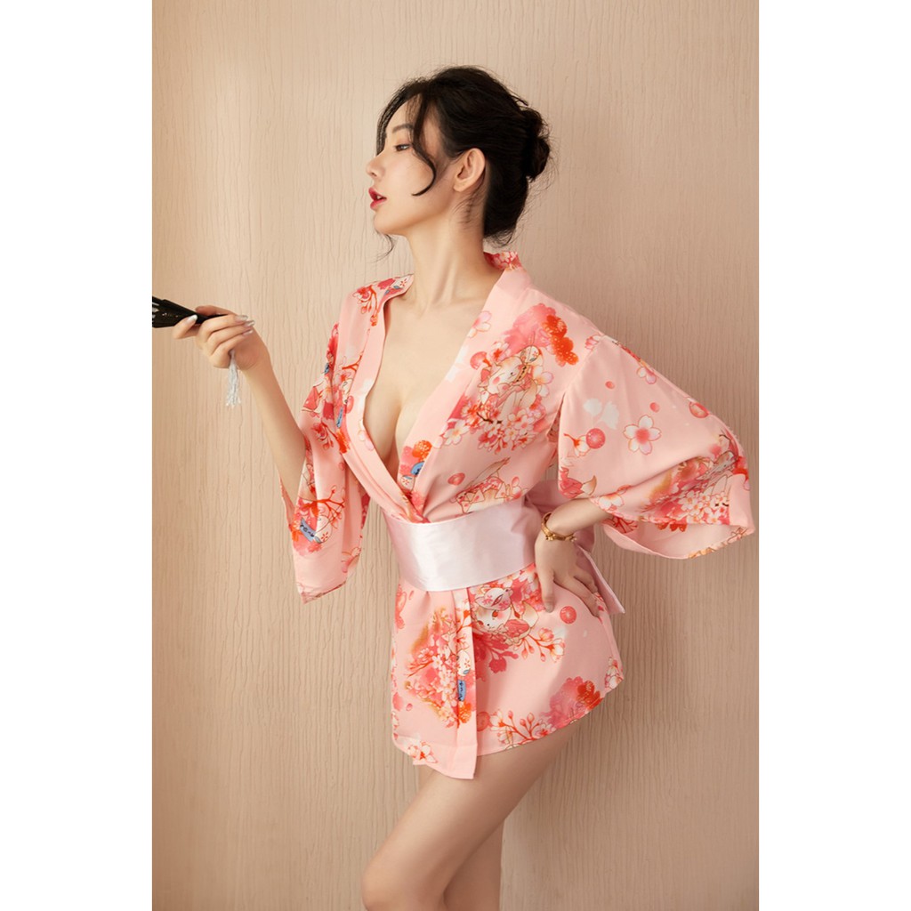 Sexy Japanese Lingerie Set Women Dress Uniform Cosplay Kimono Babydoll  Sleepwear