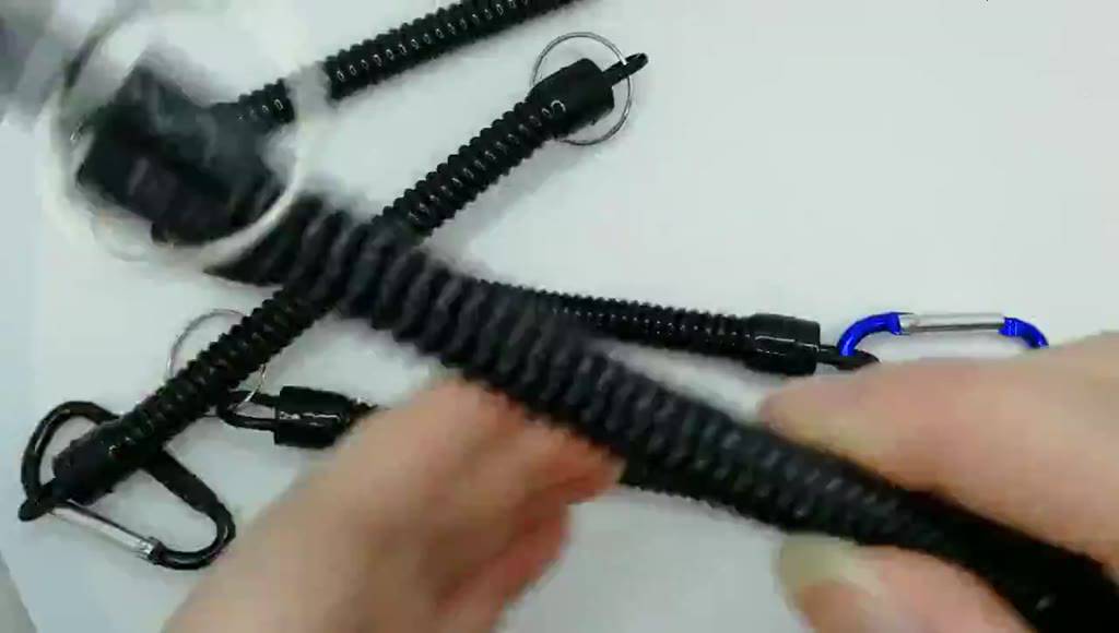 Spiral String Motorcycle Key Chain Holder Long and Short with Ring ...