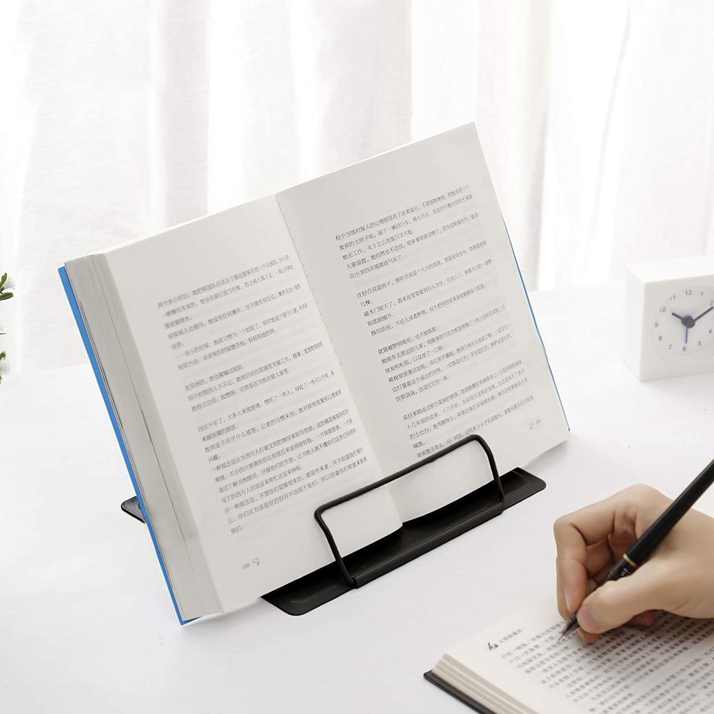 Desk Book Stand Metal Reading Rest Book Holder Angle Adjustable Stand ...