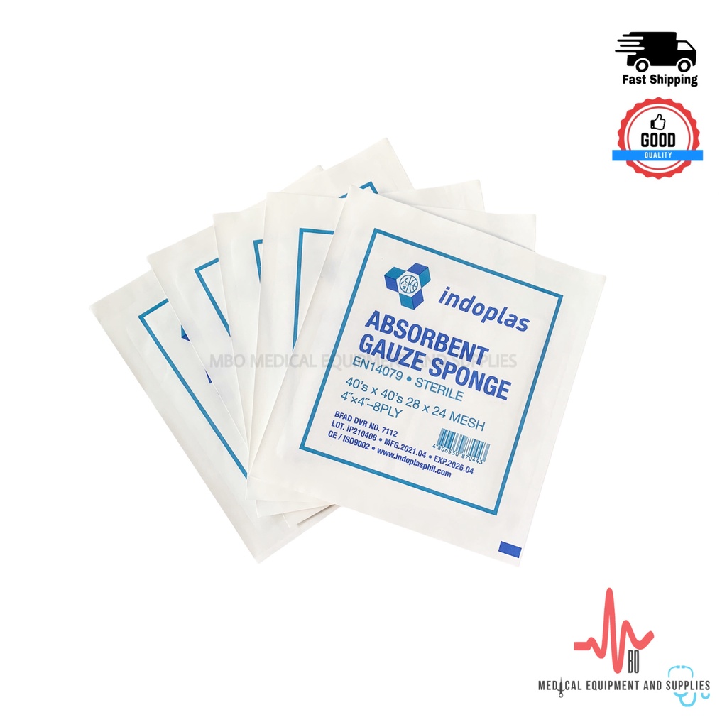 Sterile Gauze Pad 2x2, 3x3, 4x4 8ply by 20's, 30's, 50's (Any Brand