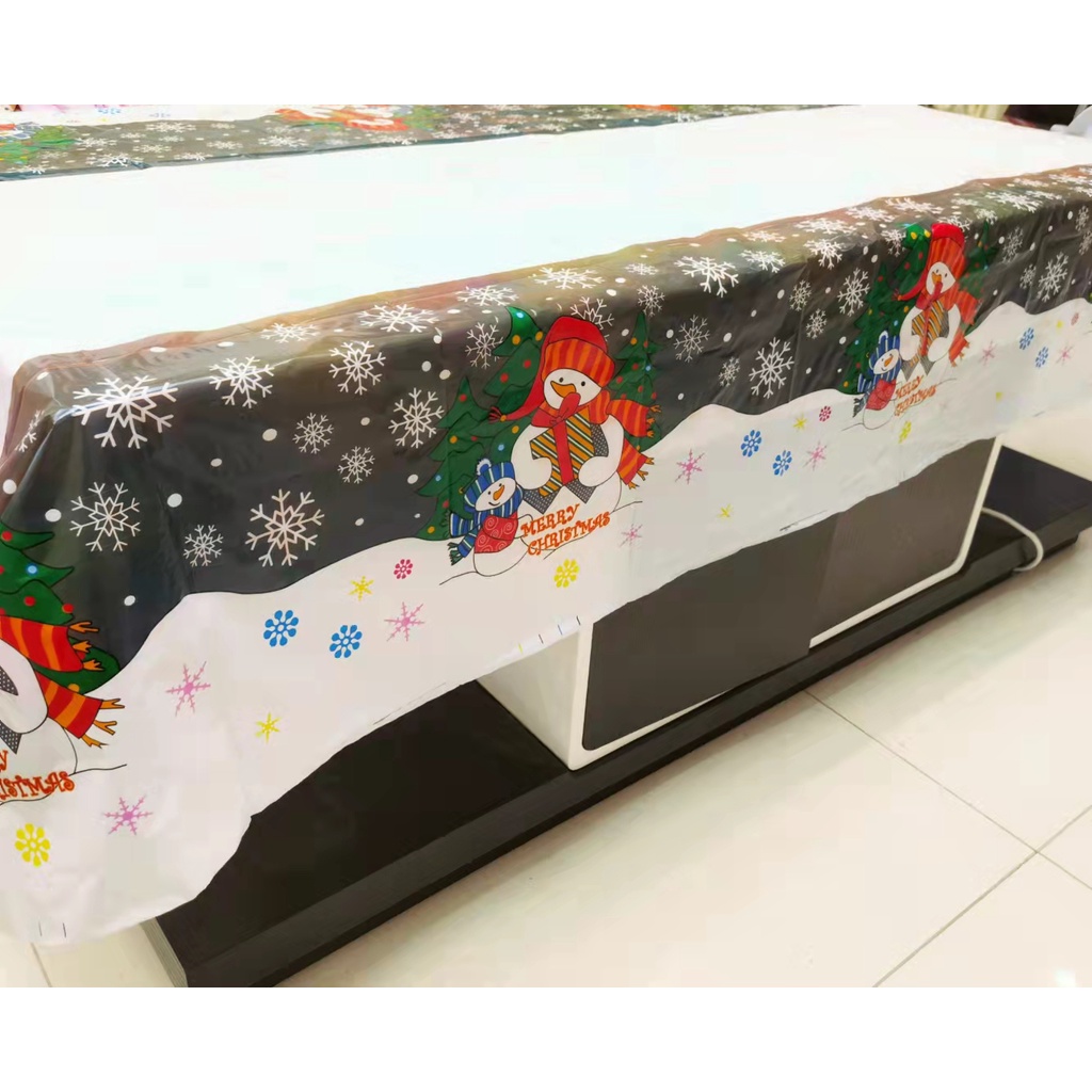 Christmas Snowman Tablecloth Napkins Set Of 4 - 18x18 Inch Waterproof Holiday Decor