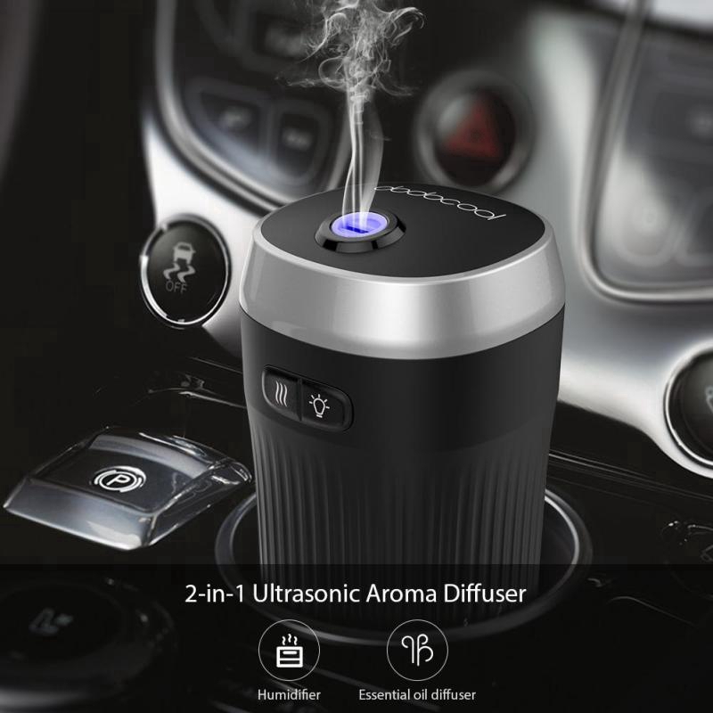 dodocool Mini Portable 70ml Ultrasonic Car Aroma Essential Oil Diffuser ...