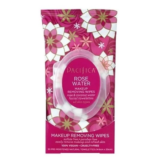 PACIFICA MINI size Rose Water Makeup Removing Wipes (10 ct) Shopee