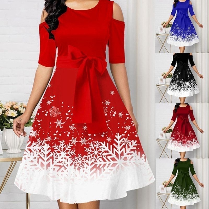 Ladies christmas hot sale party dresses