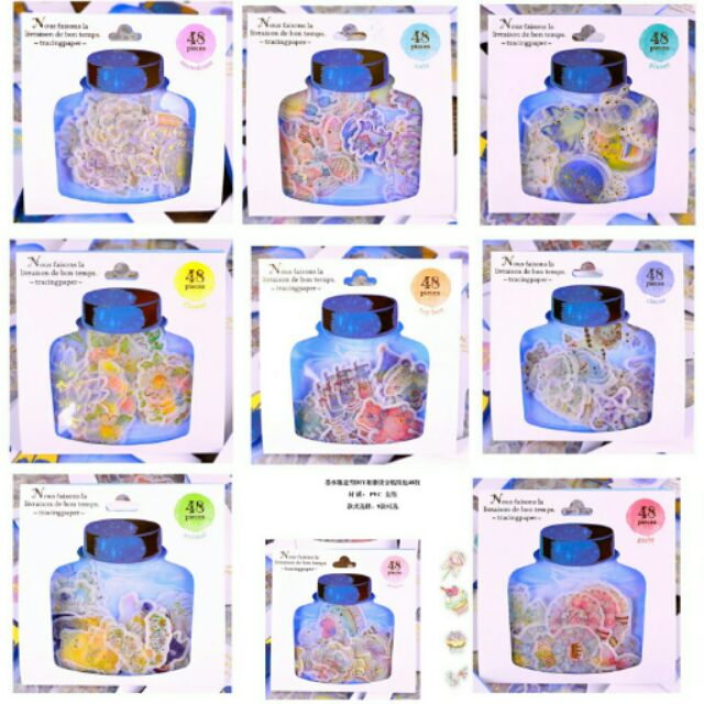 Set Of 48 Stickers With Zip Bag | Shopee Philippines