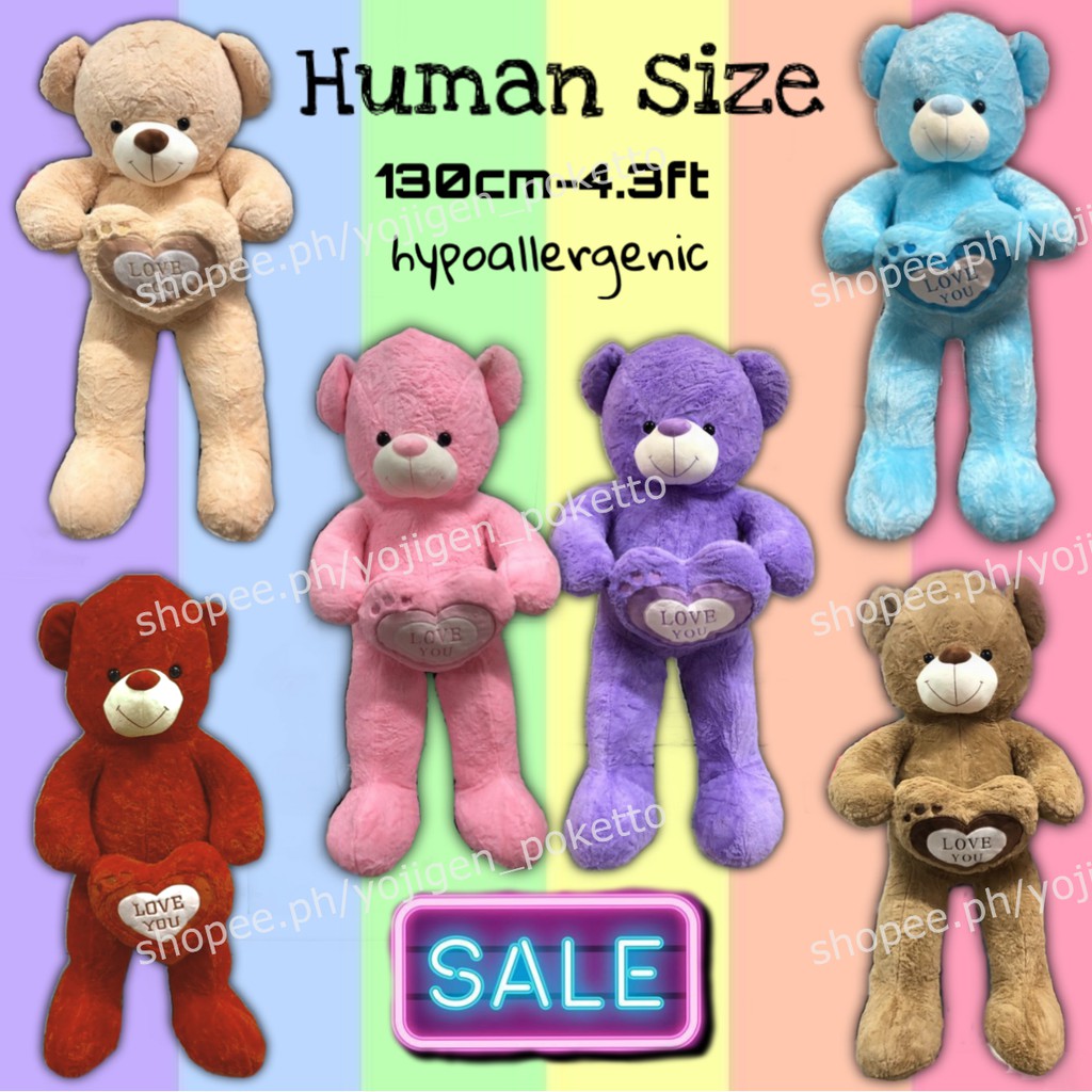 human size teddy bear shopee