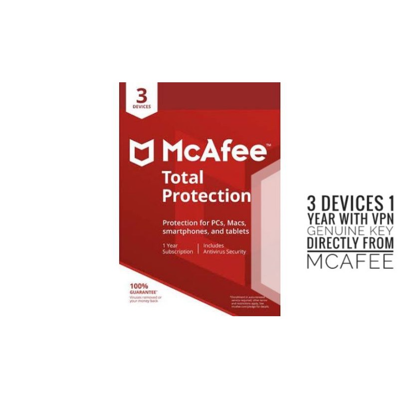 McAfee® Total Protection, Antivirus Security Software, 5 Devices, 1 Year  Subscription – Product Key