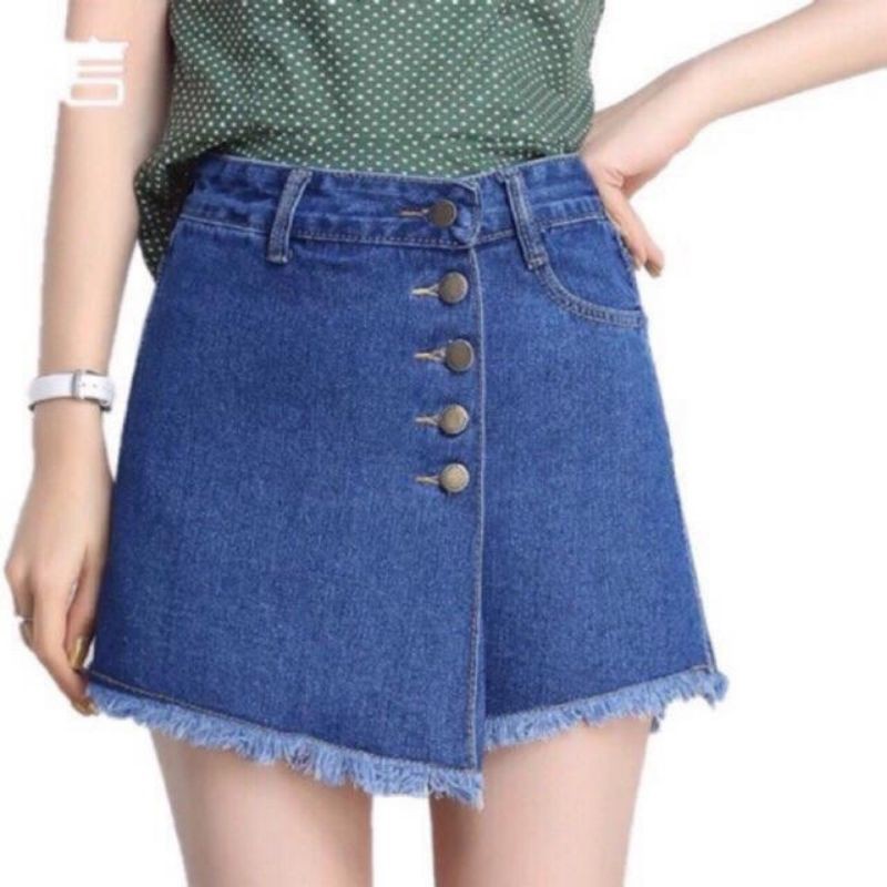 Plus size hot sale denim skort