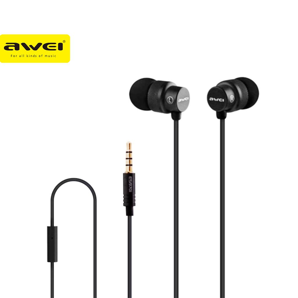 Awei ES 970i In Ear Wired Earphones Super Bass Earbuds With Mic