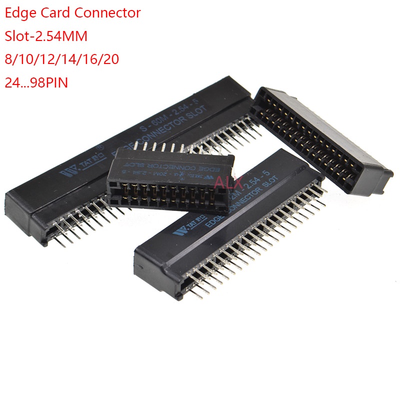 5pcs Edge Card Connector Slot 2.54 mm Pitch 8/10/12/16/18/20/28/30/36 ...