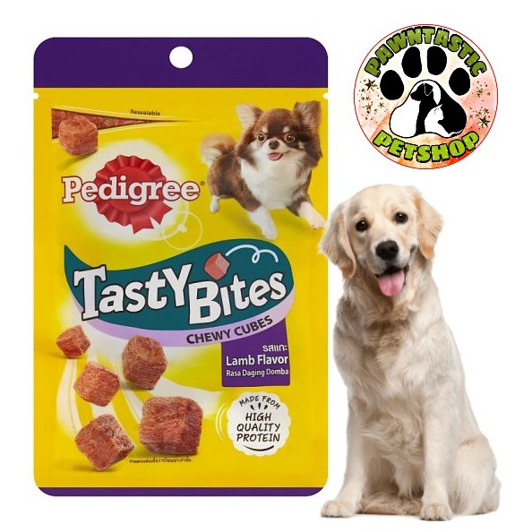 Pedigree Tasty Bites Chewy Cubes Lamb Flavor 50g | Shopee Philippines